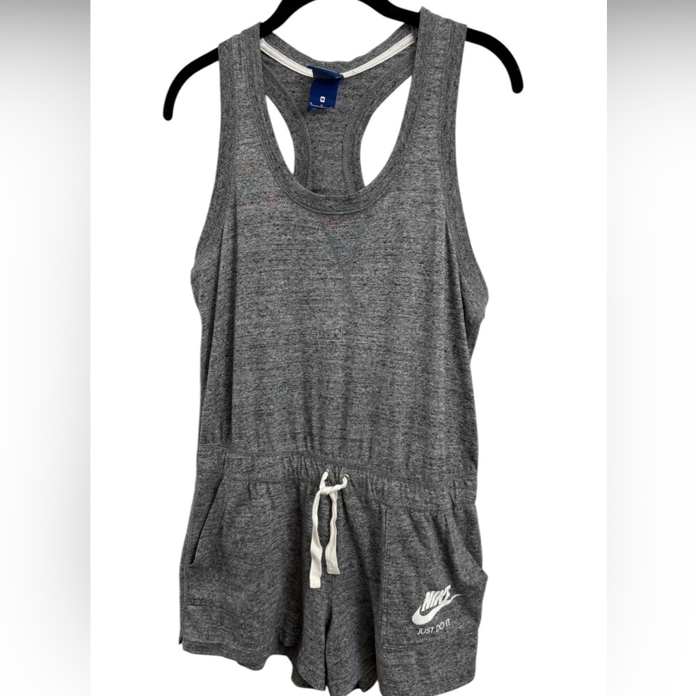 Nike Sportswear Gray Gym Vintage Romper Jumpsuit Sz(M) - Picture 2 of 4